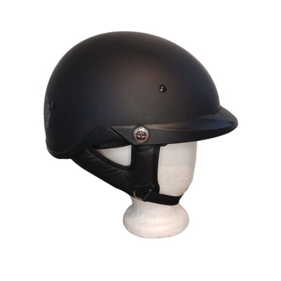 Bell Helmets Pit Boss Motorcycle Helmet Matte Black XL/XXL Roses Back Adjustable - Picture 3 of 10